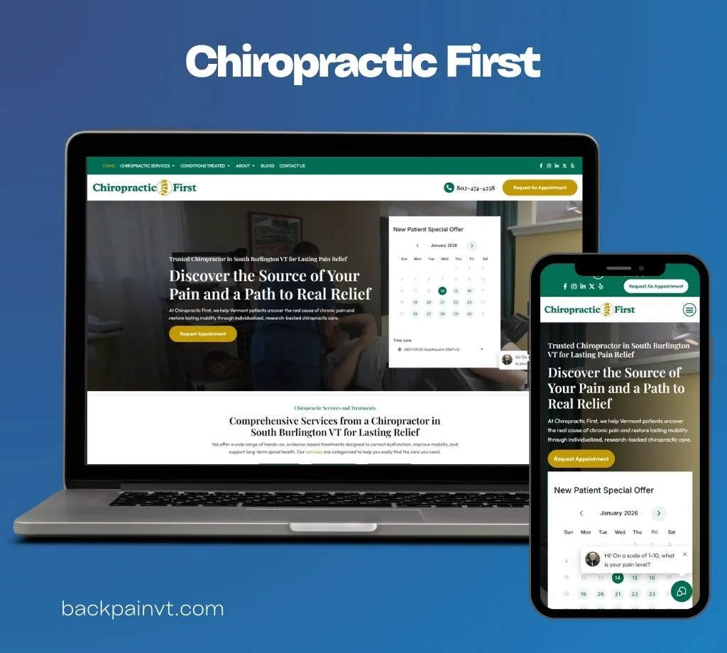Chiropractic First website by The Leading Practice